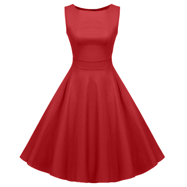 Vintage Swing Dress for Women 1950S 60S Retro Garden Party Picnic Dres Roja Fashion House Vintage Swing Dress for Women 1950S 60S Retro Garden Party Picnic Dres Roja Fashion House