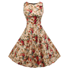 Vintage Swing Dress for Women 1950S 60S Retro Garden Party Picnic Dresses - Roja Store